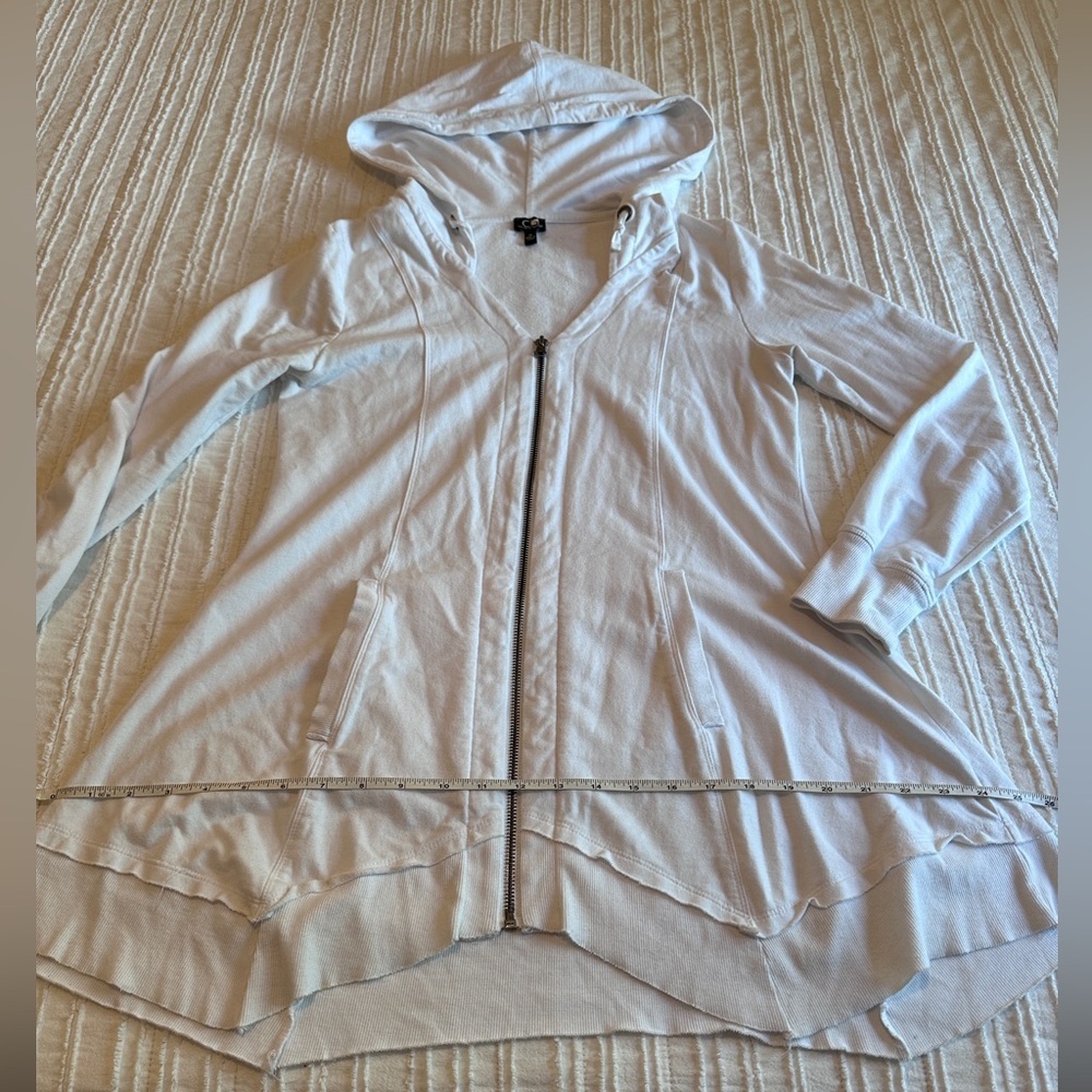 Cable & Gauge Hooded Tunic Cardigan Medium Soft Girl Lounge Coastal Grandmacore - Picture 6 of 8
